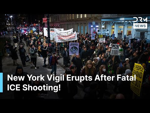 AGGRESSIVE Vigil Held in New York After ICE Agent Fatally Shoots Woman in Minneapolis | AB1Z