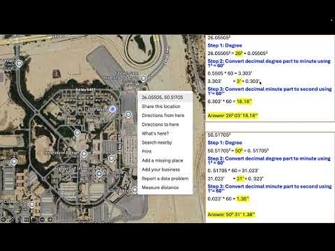 Conversion between Decimal Degrees to Degree Minute Seconds