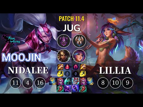 RNW Moojin Nidalee vs Lillia Jungle - KR Patch 11.4