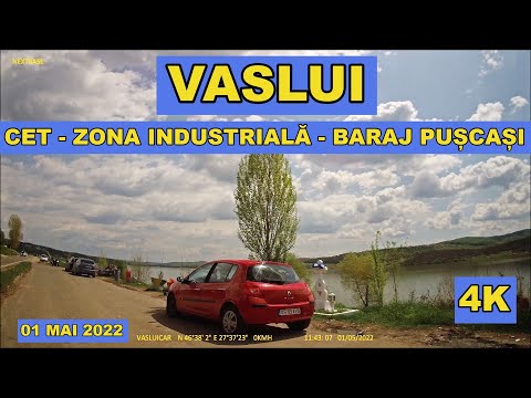 Drumul Vaslui CET - Zona Industriala - baraj Puscasi 01 mai 2022 video 4K