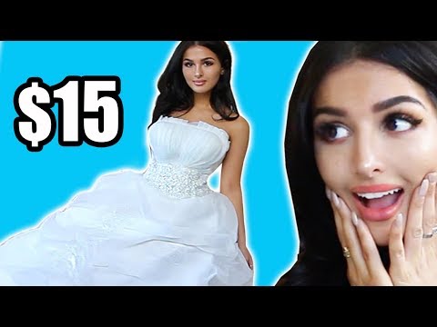 TRYING CHEAP WEDDING DRESSES FROM WISH