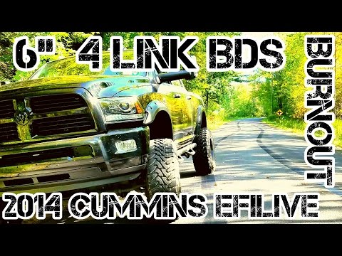 2014 Ram Cummins, 6" Lift 4 Link BDS Suspension, 20" Fuel Maverick, EFILive