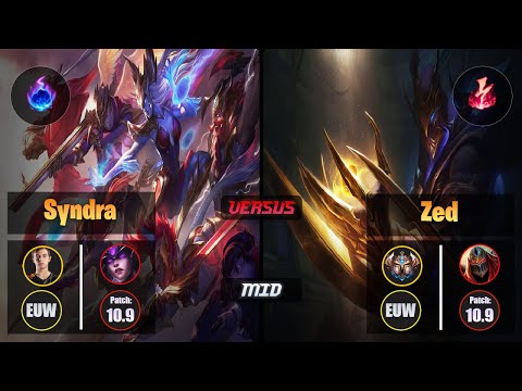 Caps SYNDRA (Mid) [Arcane Comet] VS ZED - Challenger EUW Patch 10.9