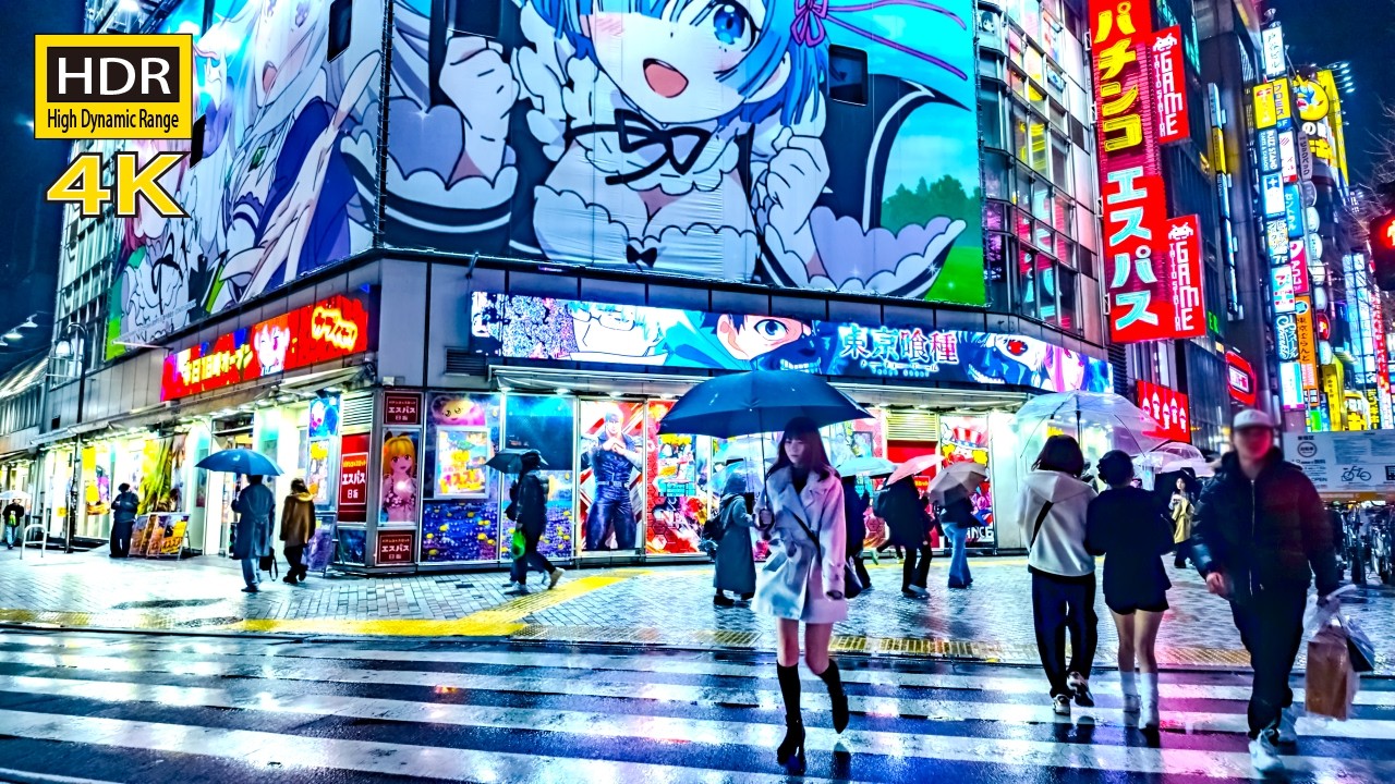 Rainy Tokyo Night Walk 🇯🇵 | Shinjuku 新宿 After-Hours Neon (4K60 HDR, Immersive Chill Out Time, 4hr)
