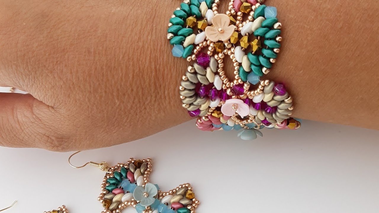 Diy video tutorial  ,,ARMILLA,, #bracciale #orecchini #bracelet #earrings