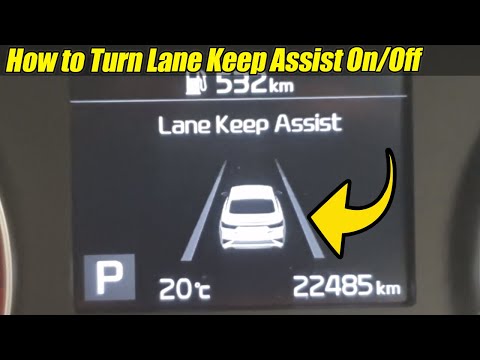 Part of a video titled Kia Cerato 2019: How to Turn Lane Keep Assist On/Off - YouTube