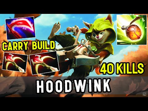 Hoodwink Carry Build 40 Kills and Rampage | Dota 2 Gameplay