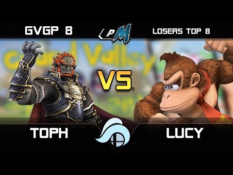 GVGP 8 Project M Losers Top 8 - Toph (Ganondorf/Falcon) vs. Lucy (Donkey Kong)