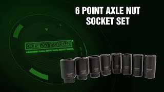OEMTOOLS 37320 6 Point Axle Nut Socket Set