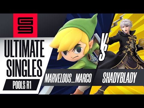Marvelous_Marco (Toon Link) vs ShadyBlady (Robin) - Ultimate Singles Pools Winners SF  - Genesis 9