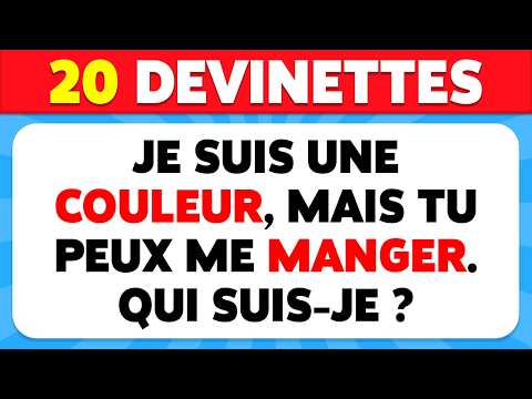 Seul un GÉNIE peut résoudre ces ÉNIGMES 🧠✅ | 20 devinettes IMPOSSIBLES | Test de QI