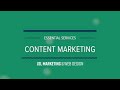 JSL Marketing & Web Design essential service video - content marketing