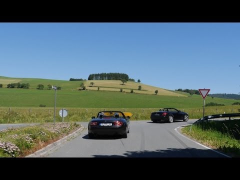 Convertible tour Sauerland with Mazda MX5, Lotus Elise, Mercedes SLK, Jaguar XK