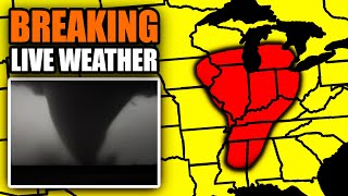 🔴LIVE - Severe Weather Coverage With Storm Chasers On The Ground, Live Weather Channel...