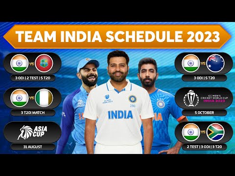 Team India Full Schedule 2023 | India Schedule 2023 | India Schedule World Cup 2023 & Asia Cup 2023