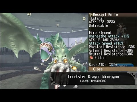 Testing Dessert Knife on Mimyugon Ultimate | Solo Katana - Toram Online