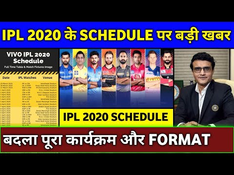 IPL 2020 - New Schedule & Time Table For Vivo IPL 2020 | IPL 2020 New Format & Schedule
