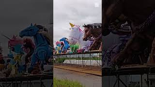 晩夏の夜空焦がす「馬ねぶた」　青森・つがるで馬市まつり #shorts 　#毎日新聞
