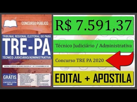 Apostila Para Técnico Judiciário - Administrativa  - Edital Concurso Público TRE PA 2020