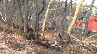 preview picture of video 'Bay Colony Railroad Newton MA Upper Falls Greenway Part 1.'