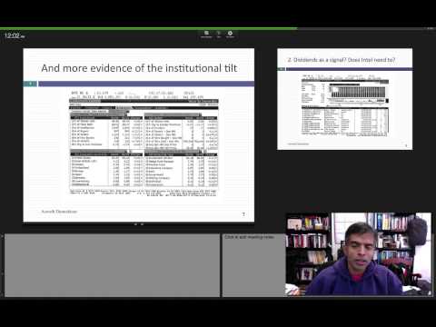 In Practice Webcast #12: The Trade off on Dividends