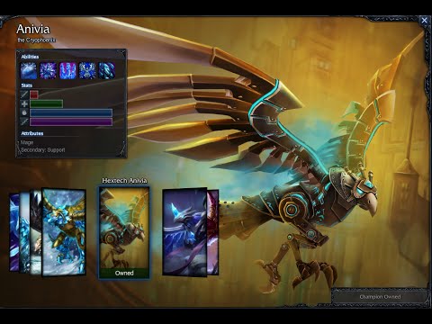 Hextech Anivia Skin Spotlight Gameplay 1080p HD