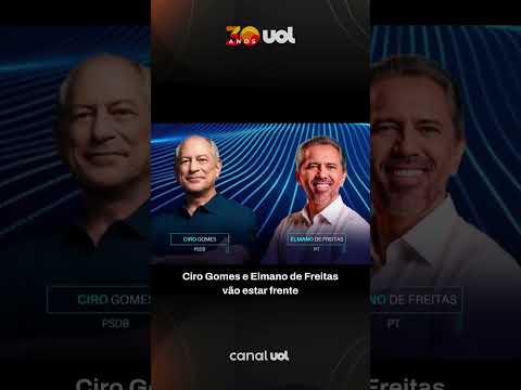 Ciro Gomes x Elmano de Freitas: Assista ao vivo no UOL o debate para o governo do Ceará