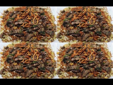 Egyptian kushari with liver recipe - Koshary - food - cooking recipes - Mai Ismael Channel