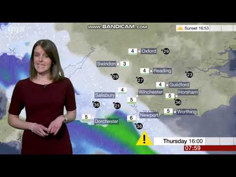 Alex Osbourne BBC South Today weather January 31st 2019 High Quality