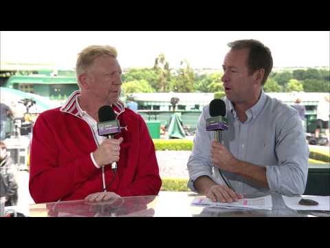 Boris Becker visits the Live @ Wimbledon studio