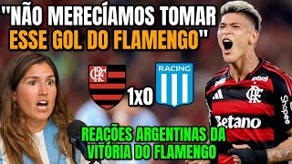 REAÇÕES DOS ARGENTINOS NO GOL DO FLAMENGO CONTRA O RACING NA LIBERTADORES
