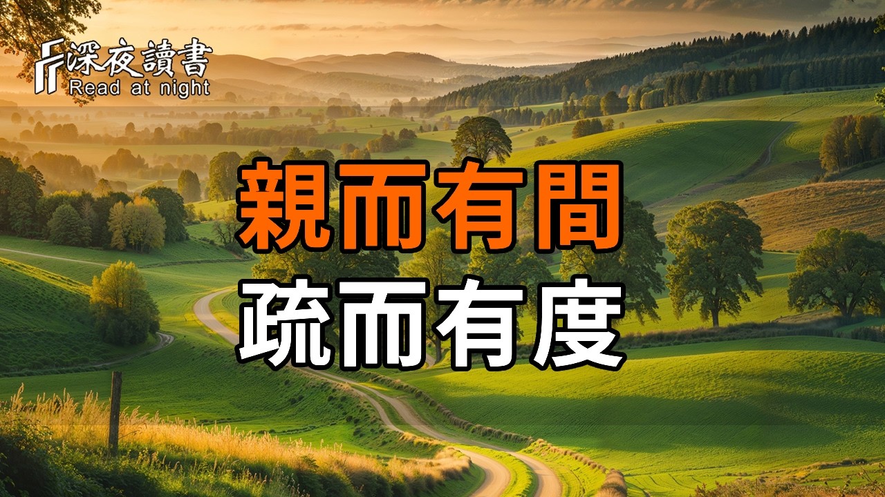 成年人最強大的社交心法：親而有間，疏而有度。拒絕親情綁架，活出清靜人生【深夜讀書】#人生感悟 #?