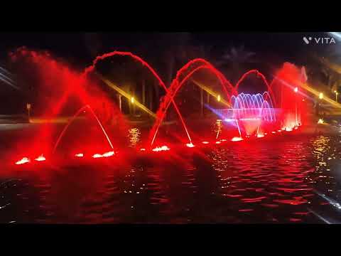 illuminated fountain show Salou #beach #mere mehboob #rabab#spain #sunshine #discover #world