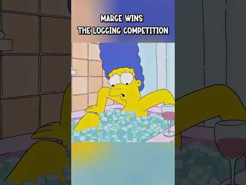 Marge wins the logging competition