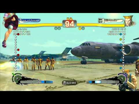 SSF4 AE: Kage in Live (Makoto) vs ACE E I RI N (Guile) - Ranked Match (720p HD)