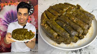 طاجن ورق العنب في الفرن ب دبس الرمان وطريقة لف سهلة وسريعة…