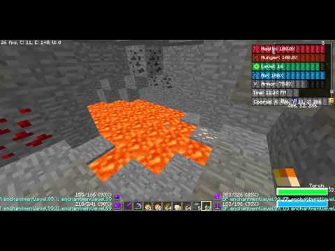 Minecraft 1 8 Ultra Modded Survival EP  6, Still no diamonds yet, OP PICKAXE OF DOOM, in depth armor