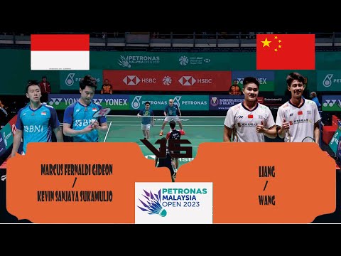 Marcus Fernaldi Gideon/Kevin Sanjaya Sukamuljo vs Liang/Wang | Badminton Petronas Malaysia Open 2023