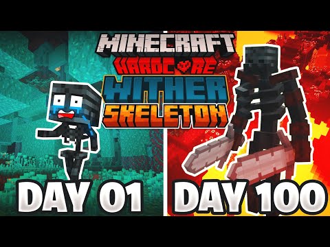 100 Days as WITHER SKELETON in Minecraft (EPIC Hindi Survival)