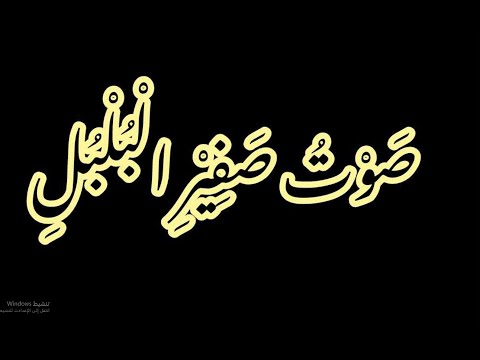 قصيدة صوت صفير البلبل بصوت جميل جدا
