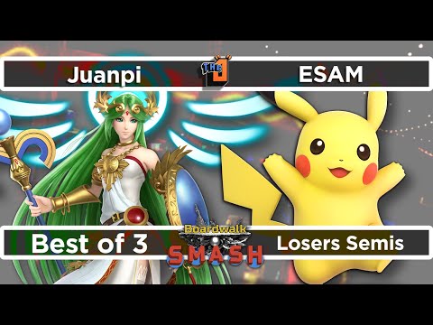 Juanpi (Palutena) vs ESAM (Pikachu) Losers Semis - Boardwalk Smash #37 - SSBU