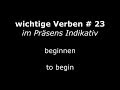 Learn German Verbs #23 - beginnen (to begin) - Verben im Präsens (High Quality Audio) 2014