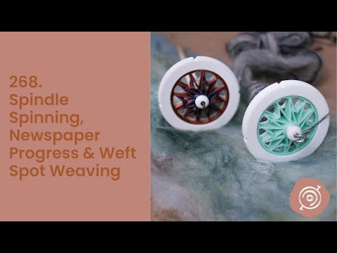 Spindle Spinning, Newspaper Progress & Weft Spot Weaving| Wool n' Spinning, Ep. 268