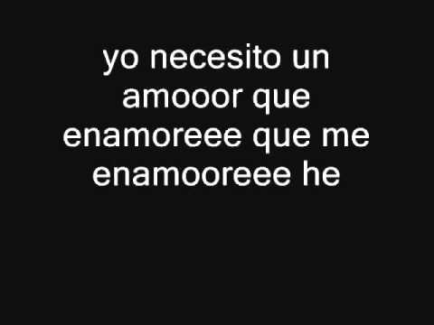 necesito un amor. letra