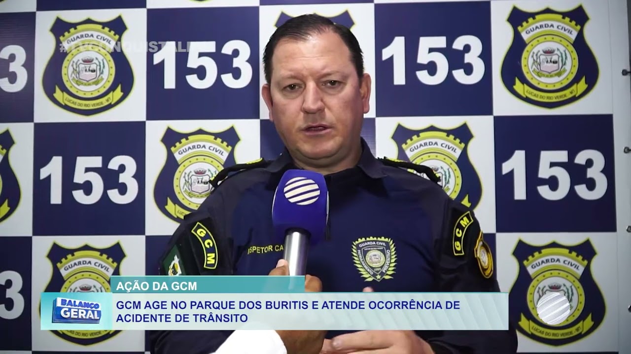GCM age no Parque dos Buritis e atende ocorrência de acidente de trãnsito