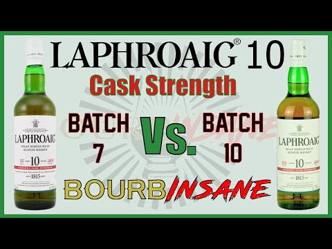 Laphroaig 10 Cask Strength Head to Head Tasting and Review (Batch 7 Vs. Batch 10)!