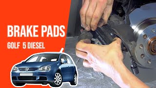 Youtube thumbnail of video "How to replace the front brake pads Golf 5 1.9 TDI 🚗"