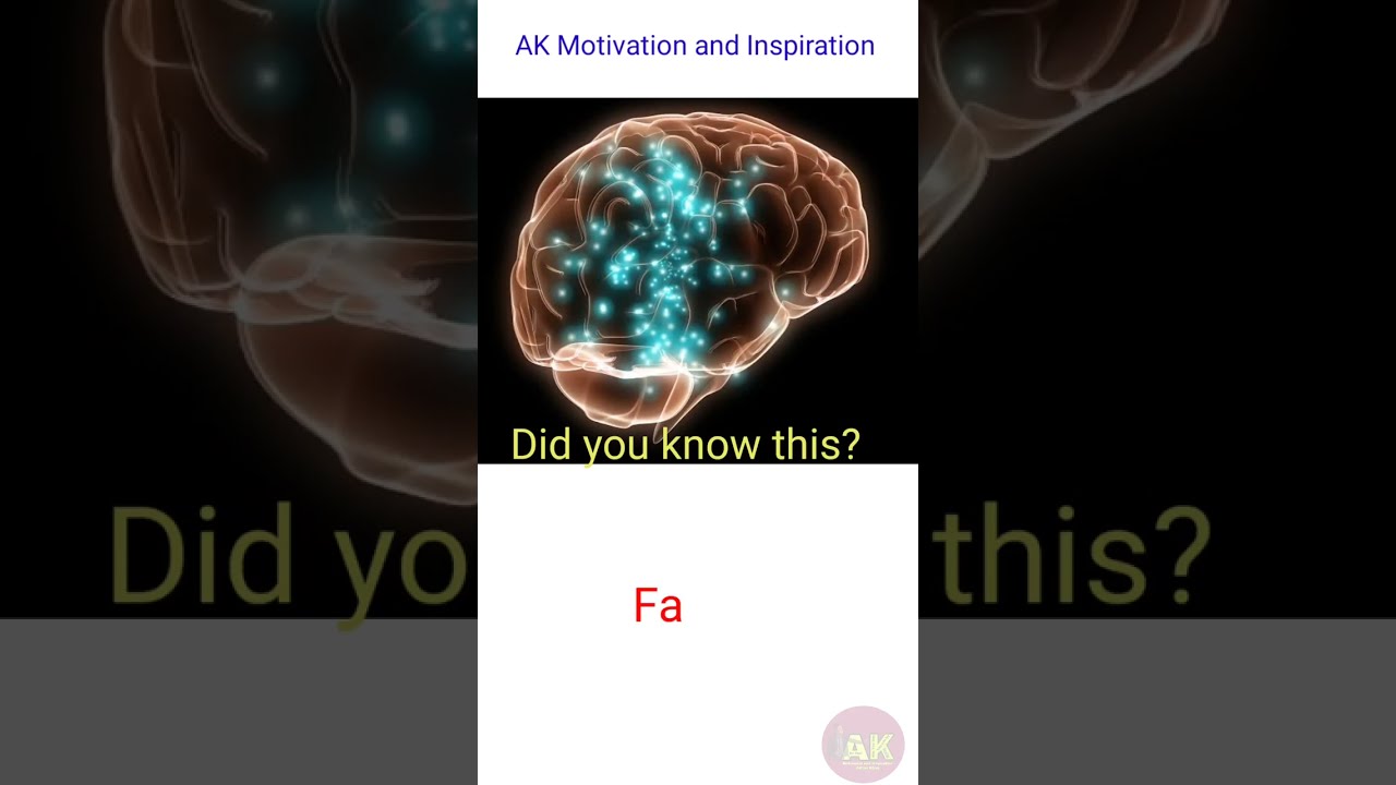 Did you know this fact? Everytime you learn a new fact, your brain changes its called  | AK