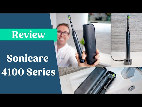 Philips Sonicare 4100 Series Electric Toothbrush - Sonic Toothbrush with Advanced Sonic Technology, Pressure Sensor, Two Intensity Settings, Smartimer & Quadpacer, Black, Model HX3681/24 video review thumbnail