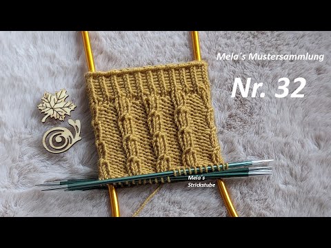 Sockenmuster Nr. 32 - Muster in Runden stricken / Zöpfchen stricken / knitting sock pattern